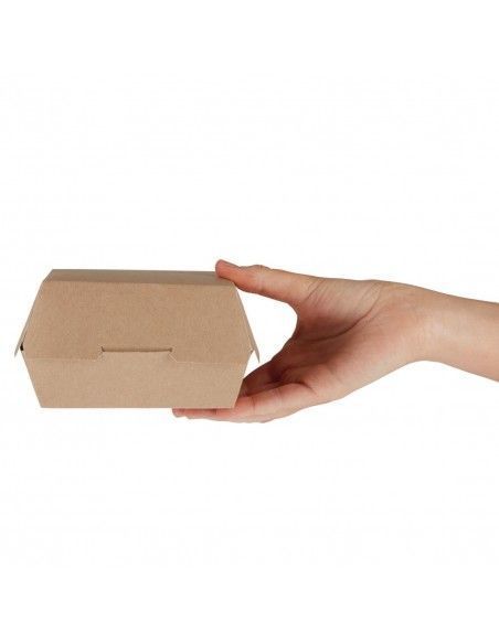 Grandes boîtes burger kraft compostables Colpac 135mm (lot de 250)