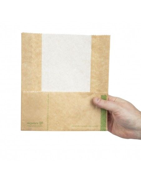 Sachets panini kraft compostables Vegware (lot de 500)