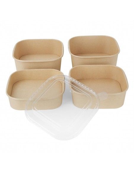 Barquettes carrées Fiesta Recyclable 750ml (lot de 300)