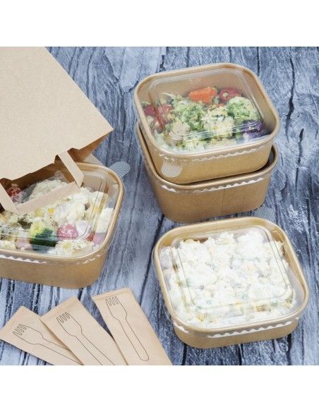 Barquettes carrées Fiesta Recyclable 1200ml (lot de 300)
