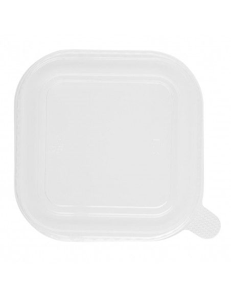 Couvercles PET pour barquettes carrées Fiesta Recyclable (lot de 300)
