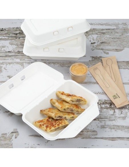 Barquettes alimentaires en bagasse Fiesta Compostable 400x335mm (lot de 200)