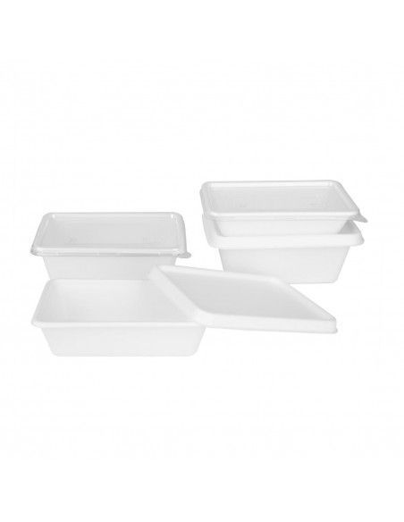 Barquettes alimentaires en bagasse Fiesta Compostable 500ml (lot de 100)