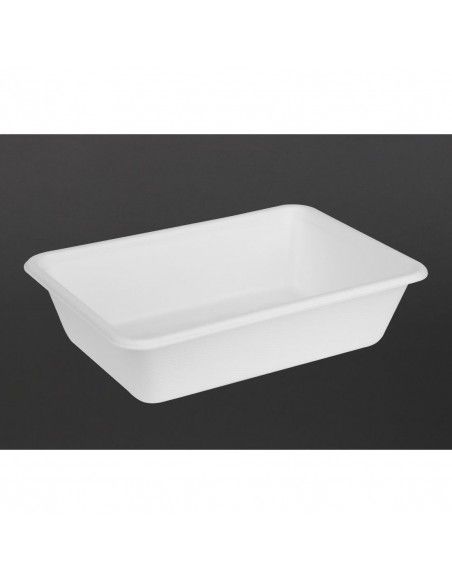 Barquettes alimentaires en bagasse Fiesta Compostable 650ml (lot de 100)