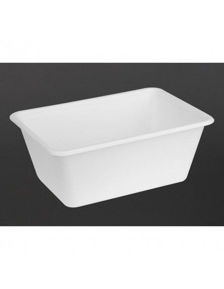 Barquettes alimentaires en bagasse Fiesta Compostable 1000ml (lot de 100)