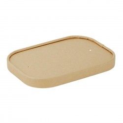 Couvercles en papier Fiesta Recyclable pour barquettes rectangulaires (Lot de 300)