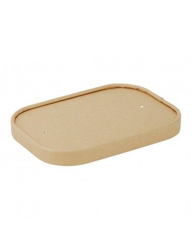 Couvercles en papier Fiesta Recyclable pour barquettes rectangulaires (Lot de 300)