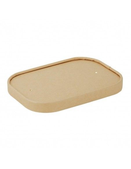Couvercles en papier Fiesta Recyclable pour barquettes rectangulaires (Lot de 300)