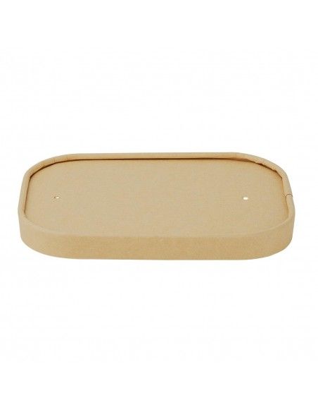 Couvercles en papier Fiesta Recyclable pour barquettes rectangulaires (Lot de 300)