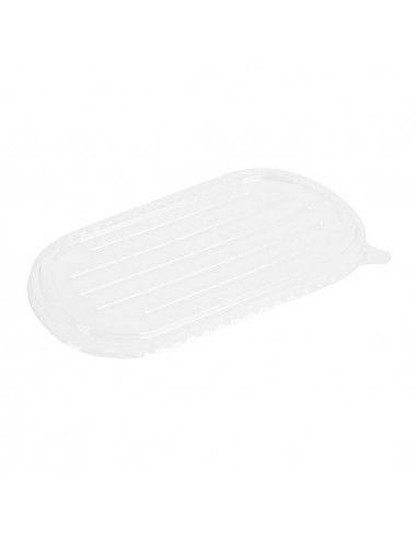 Couvercles PET pour barquettes ovales en bagasse Fiesta Recyclable