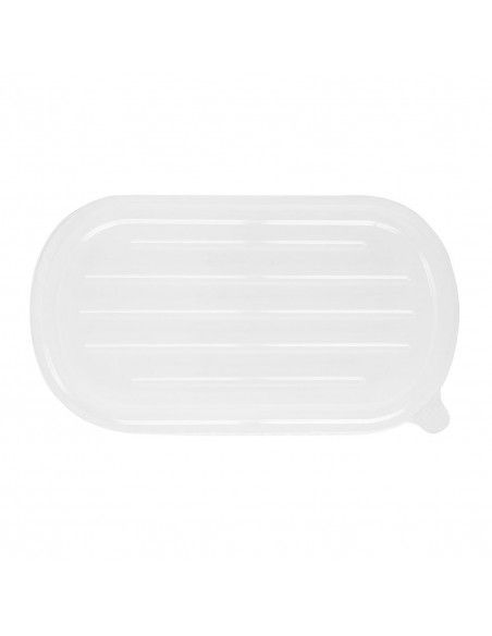 Couvercles PET pour barquettes ovales en bagasse Fiesta Recyclable