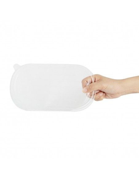 Couvercles PET pour barquettes ovales en bagasse Fiesta Recyclable