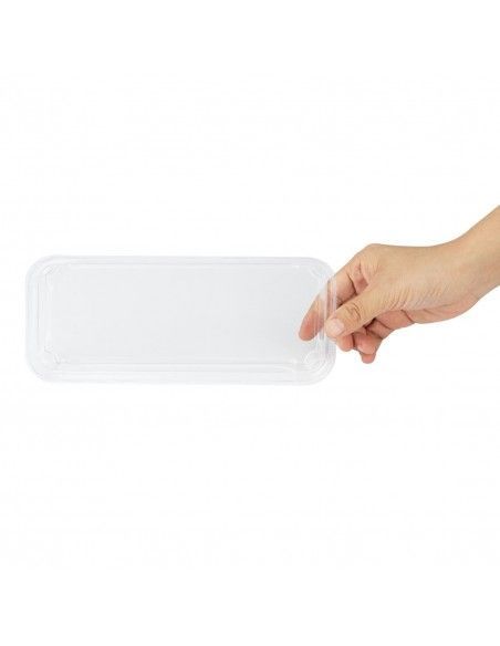 Couvercles en PET pour barquettes à sushi No. 2 Fiesta Recyclable (lot de 300)