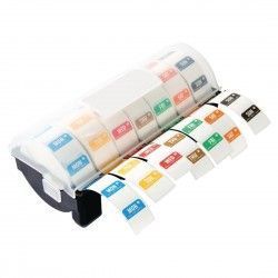 Kit étiquettes alimentaires solubles code couleur et distributeur plastique Hygiplas 24mm 2