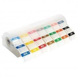 Etiquettes alimentaires solubles code couleur avec distributeur Hygiplas 50mm 2