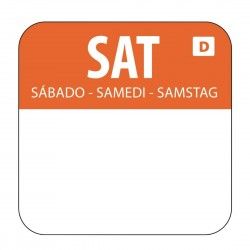 Etiquettes solubles pour aliments Hygiplas samedi (Lot de 1000) 2