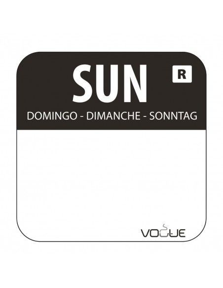 Etiquettes jours de la semaine et distributeur Vogue