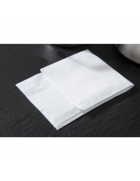 Serviettes lunch blanches 1 pli 90 x 120mm (lot de 6000)