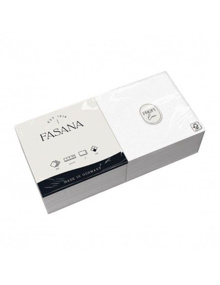 Serviettes Lunch en papier blanches Fasana 2 plis 330mm (Lot de 1500)