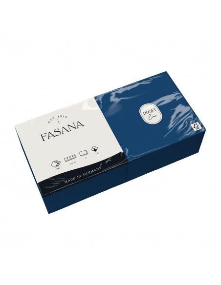 Serviettes Lunch en papier bleues Fasana 2 plis 330mm (Lot de 1500)