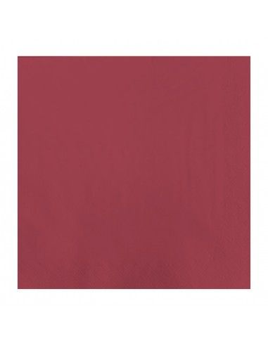 Serviettes Lunch en papier bordeaux Fasana 2 plis 330mm (Lot de 1500)