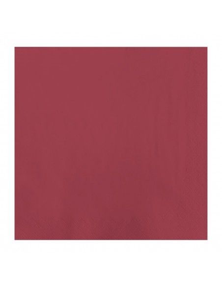 Serviettes Lunch en papier bordeaux Fasana 2 plis 330mm (Lot de 1500)