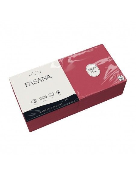 Serviettes Lunch en papier bordeaux Fasana 2 plis 330mm (Lot de 1500)