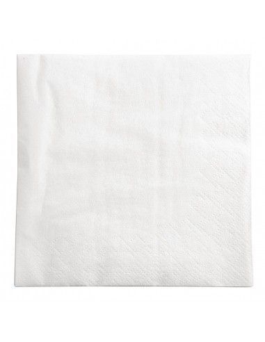 Serviettes cocktail blanches 2 plis Fasana 240mm (Lot de 1500)