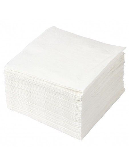 Serviettes cocktail blanches 2 plis Fasana 240mm (Lot de 1500)