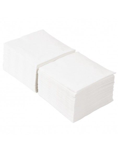 Serviettes cocktail blanches 2 plis Fasana 240mm (Lot de 1500)