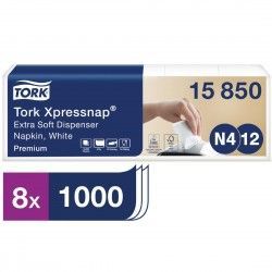 Serviettes blanches pour distributeur Tork Xpressnap Extra Soft  (Lot de 8000) 2