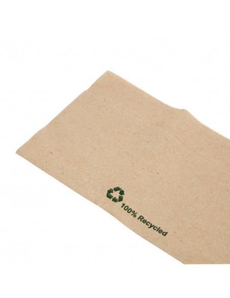 Serviettes kraft recyclées pliées Fiesta Recyclable 320x300mm (lot de 6000)