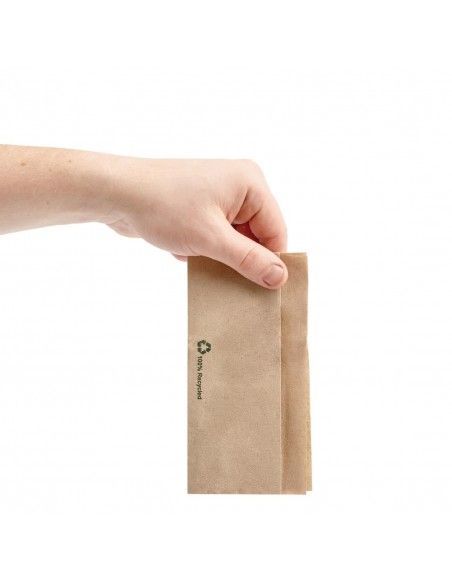 Serviettes kraft recyclées pliées Fiesta Recyclable 320x300mm (lot de 6000)