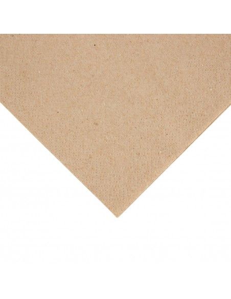 Serviettes cocktail recyclées 2 plis pliage 1/4 Fiesta Recyclable 240mm kraft (lot de 4000)