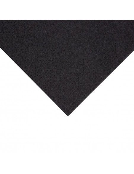 Serviettes cocktail 2 plis pliage 1/4 Fiesta Recyclable 240mm noires (lot de 4000)