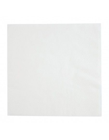 Serviettes snacking 2 plis pliage 1/4 Fiesta Recyclable 330mm blanches (lot de 2000)