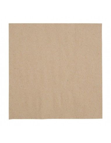 Serviettes snacking recyclées 2 plis pliage 1/4 Fiesta Recyclable 330mm kraft (lot de 2000)