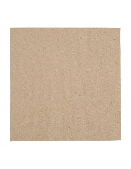 Serviettes snacking recyclées 2 plis pliage 1/4 Fiesta Recyclable 330mm kraft (lot de 2000)