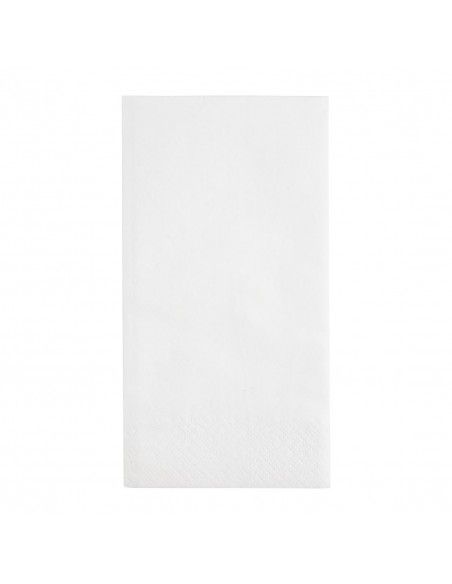 Serviettes snacking 2 plis pliage 1/8 Fiesta Recyclable 330mm blanches (lot de 2000)