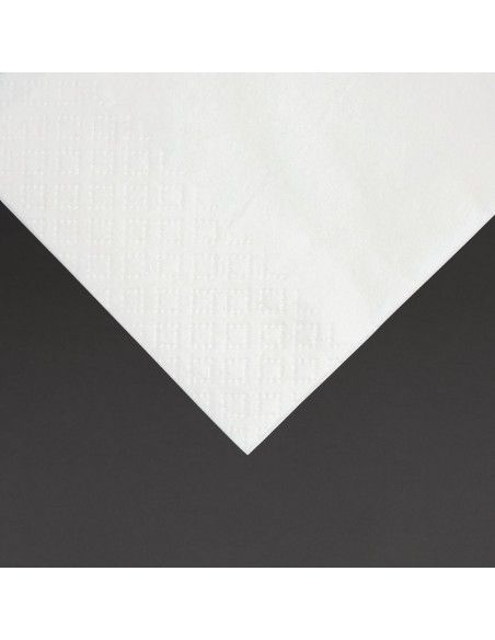 Serviettes snacking 2 plis pliage 1/8 Fiesta Recyclable 330mm blanches (lot de 2000)