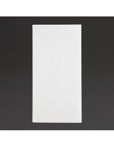 Serviettes dîner 2 plis format 1/8 Fiesta Recyclable 400mm blanches (lot de 2000)