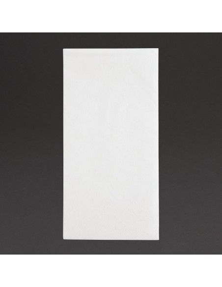 Serviettes dîner 2 plis format 1/8 Fiesta Recyclable 400mm blanches (lot de 2000)