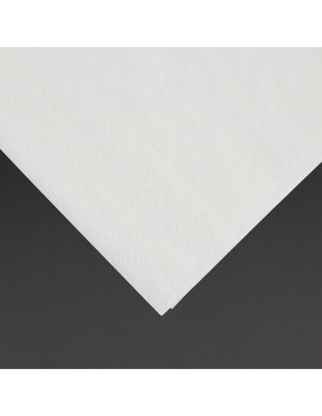 Serviettes dîner 2 plis format 1/8 Fiesta Recyclable 400mm blanches (lot de 2000)