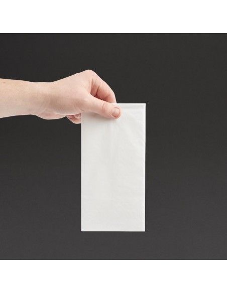 Serviettes dîner 2 plis format 1/8 Fiesta Recyclable 400mm blanches (lot de 2000)