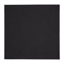 Serviettes dîner 3 plis format 1/4 Fiesta Recyclable 400mm noires (lot de 1000)