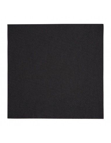 Serviettes dîner 3 plis format 1/4 Fiesta Recyclable 400mm noires (lot de 1000)
