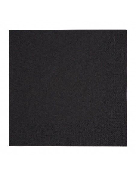 Serviettes dîner 3 plis format 1/4 Fiesta Recyclable 400mm noires (lot de 1000)