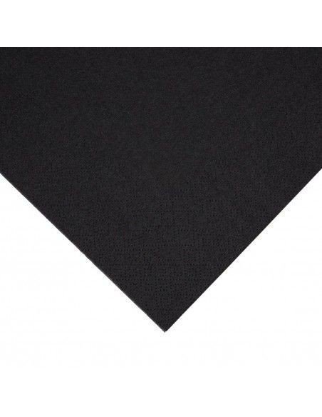 Serviettes dîner 3 plis format 1/4 Fiesta Recyclable 400mm noires (lot de 1000)