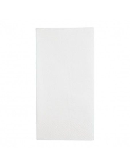 Serviettes dîner 3 plis format 1/8 Fiesta Recyclable 400mm blanches (lot de 1000)
