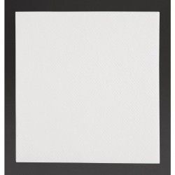 Serviettes cocktail Airlaid pliage 1/4 Fiesta Recyclable blanches 24x24cm (lot de 2400)